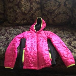 Faded glory pink puffer jacket